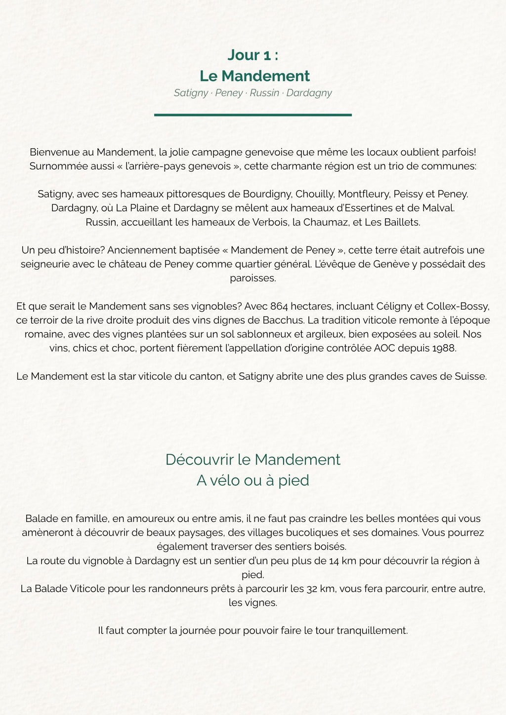 Mini Guide Genève 3 Jours
