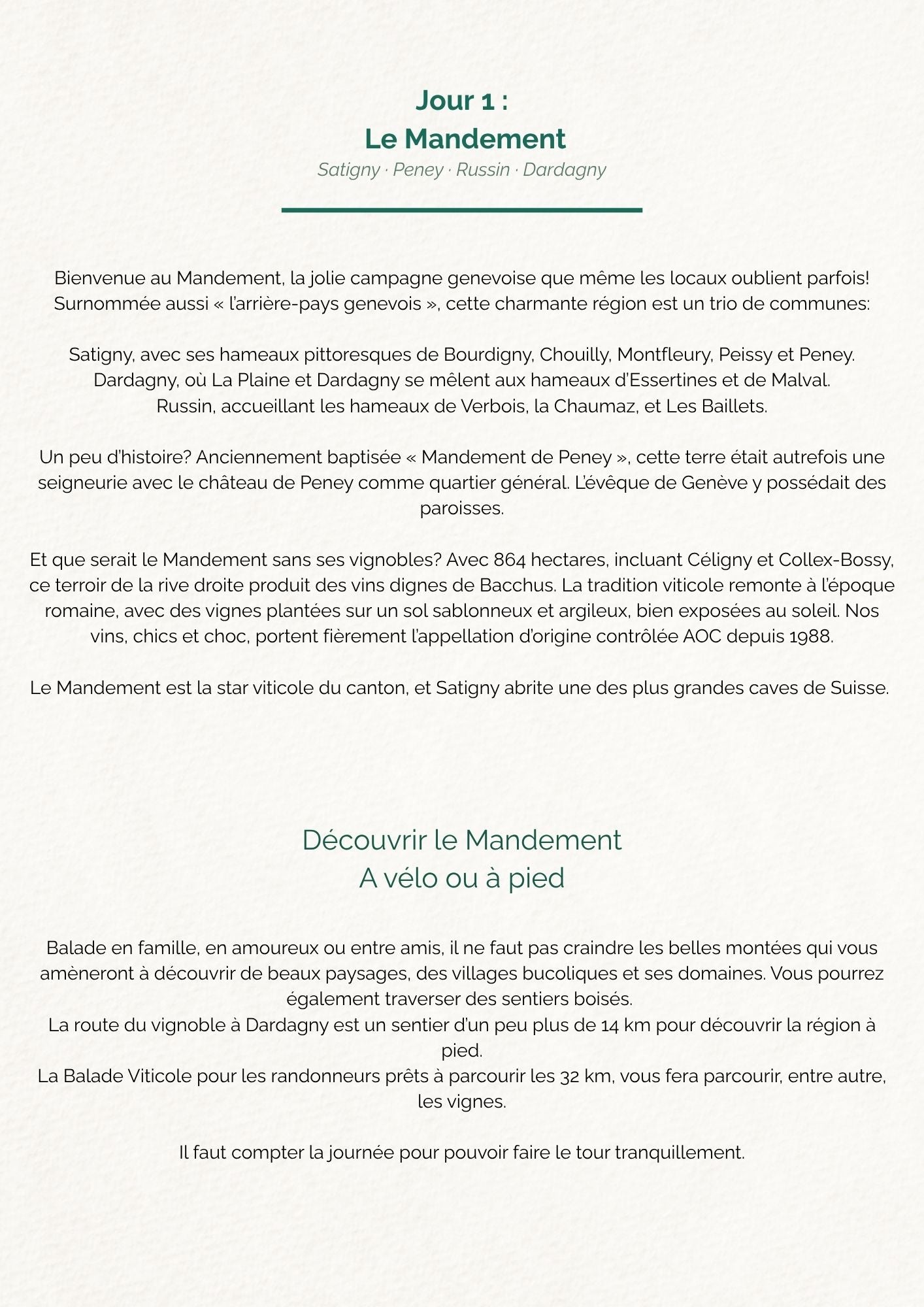 Mini Guide Genève 3 Jours